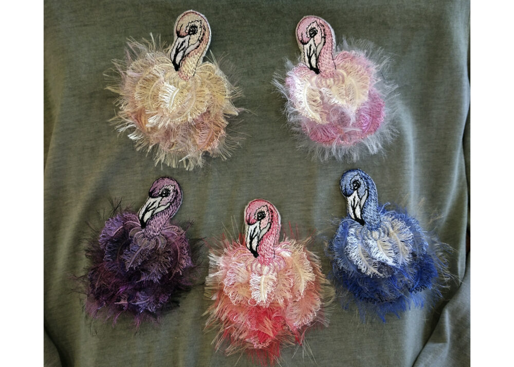 [Embroedery] Дизайн броши Сказочный Фламинго (Tatyanka29)