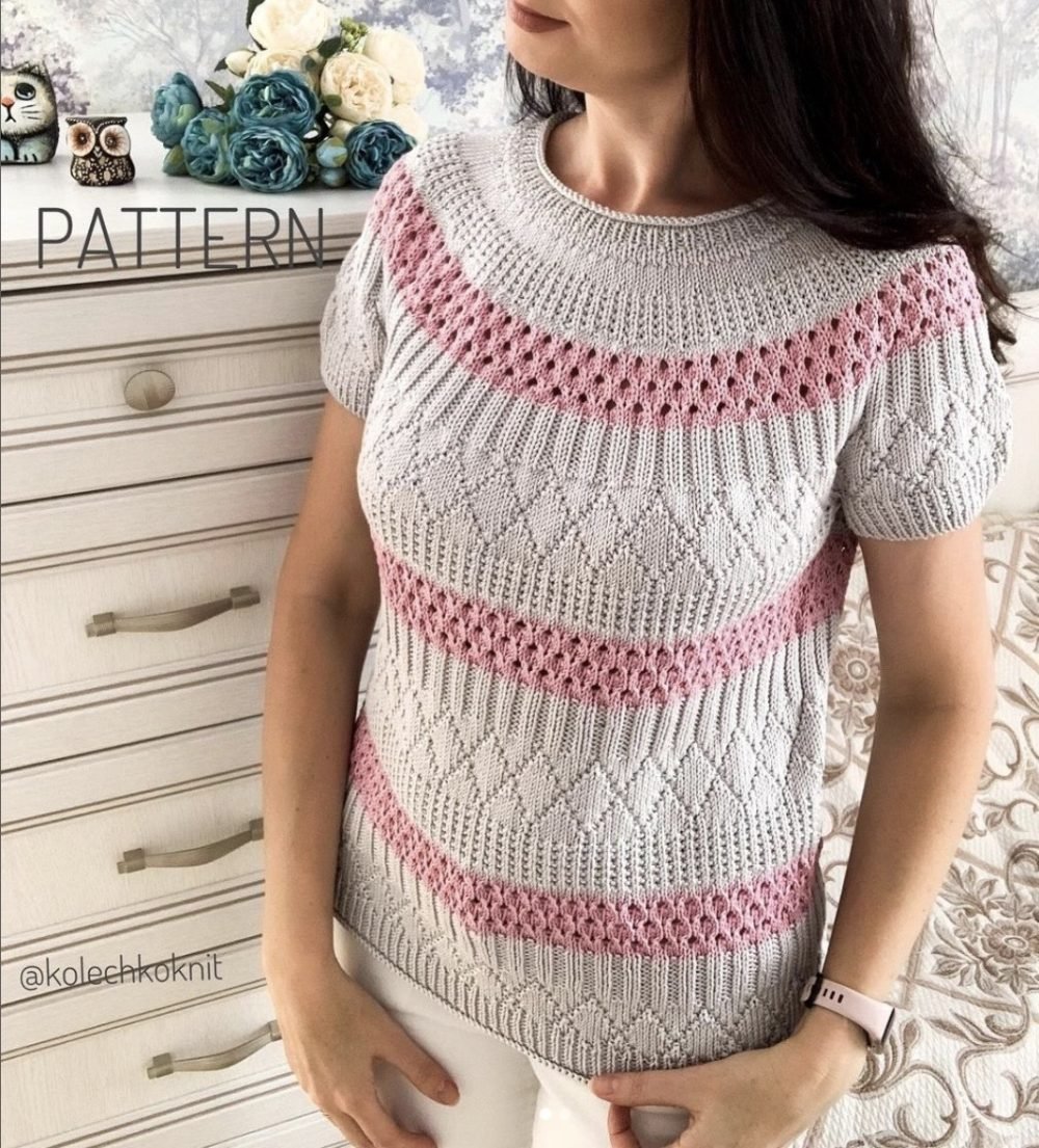 [kolechkoknit] Кофточка Мозаика (Ольга Кольцова)
