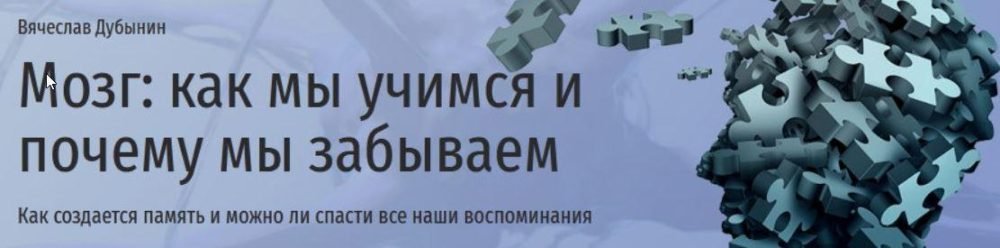 [Прямая речь] Мозг: как мы учимся и почему мы забываем (Вячеслав Дубынин)