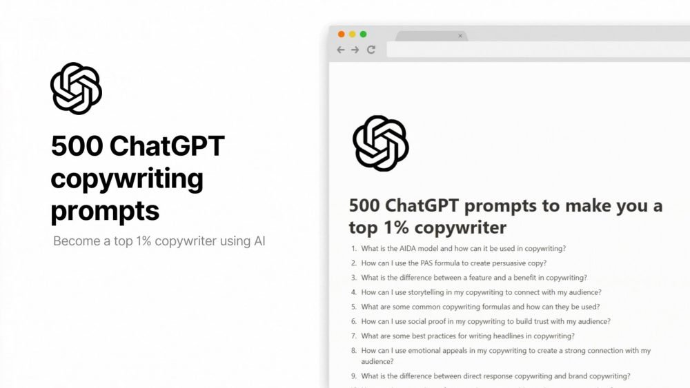 500 запросов ChatGPT по копирайтингу  стань лучшим (Pascio)