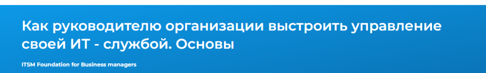 [Специалист] Как руководителю организации выстроить управление своей ИТ  службой. Основы (Данил Динцис)