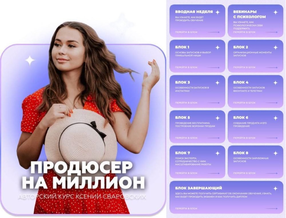 Продюсер на миллион. Тариф Эксперт (Ксения Сваровских)