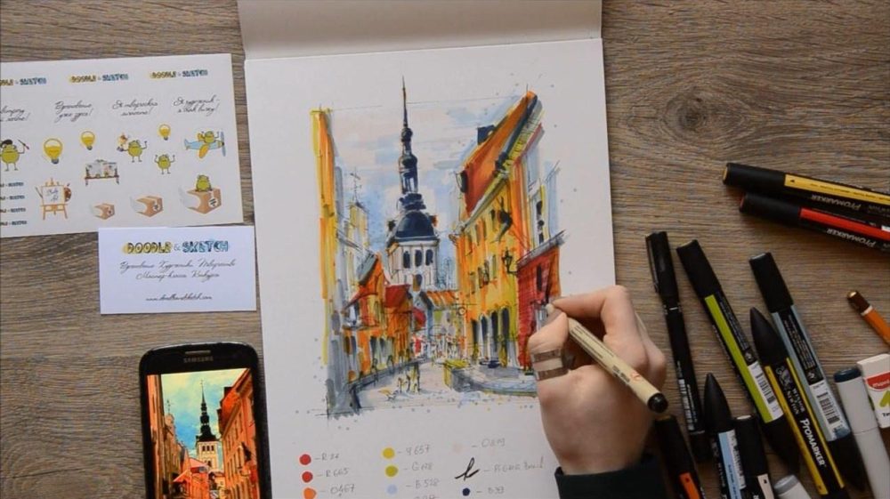 [Doodle&Sketch] Улочки старого Таллина (Светлана Грязнова)