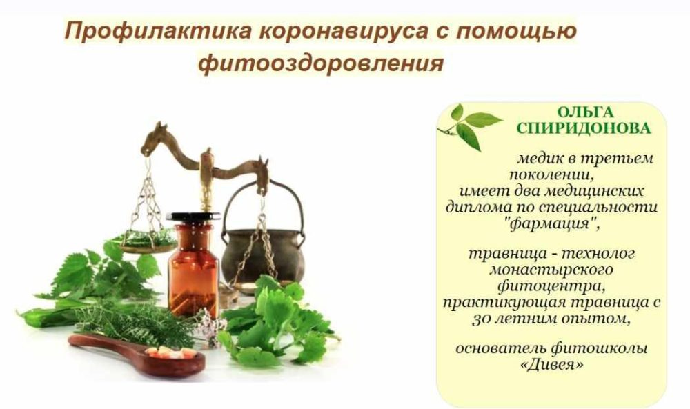 [Фитошкола Дивея] Профилактика коронавируса с помощью фитооздоровления (Ольга Спиридонова)