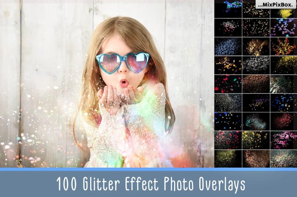 Фотоналожения блеска  Glitter Effect Photo Overlays (MixPixBox)