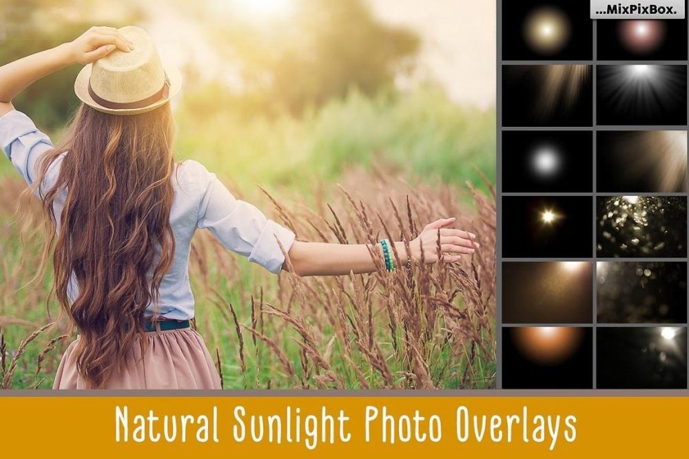 Фотоналожения Натуральный солнечный свет. Natural Sunlight photo overlays (MixPixBox)